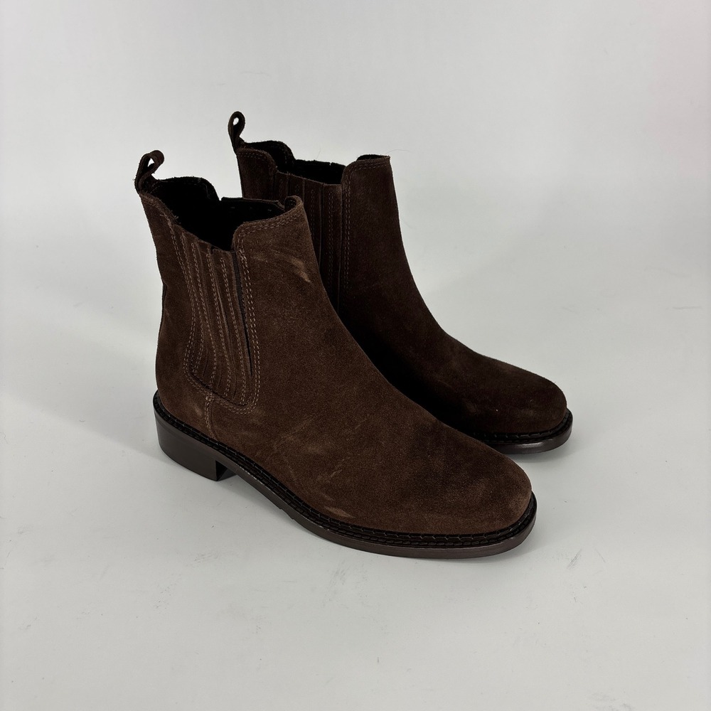 La Canadienne Seraphina Waterproof Chelsea Boot Brunette Suede Women Size 5